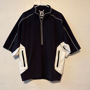 FootJoy Golf Tour Collection Dryjoys Men's Black 1/2 Zip Windbreaker Large